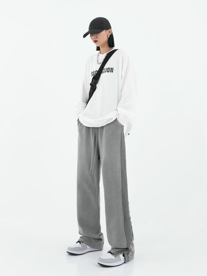 Versatile Wide-leg High Waist Sweatpants