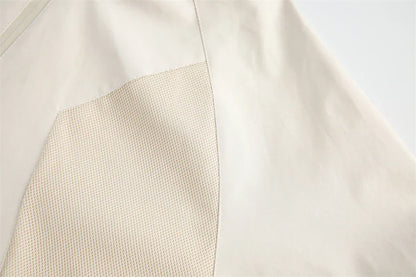 Patchwork Solid Thin Windbreaker Jacket