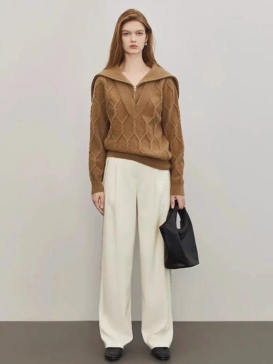 Winter Women Cool Unique Zipper Sweater