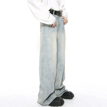 Vintage Distressed Washed Denim Jeans