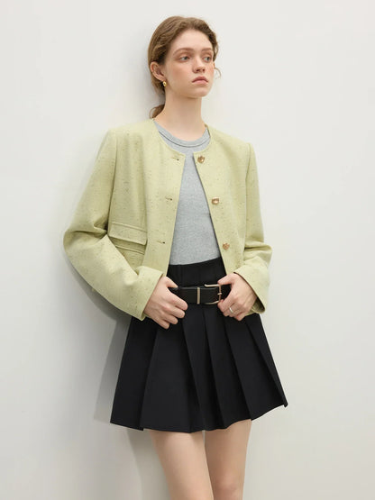 Women Chic Handsome Spring Tweed Jacket