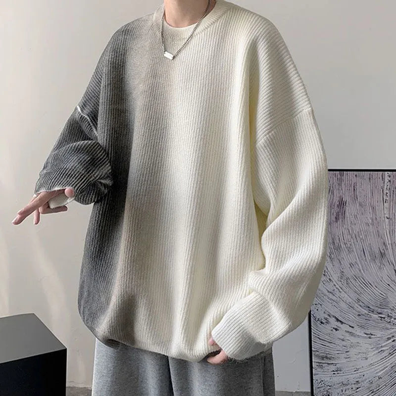 Y2K Ribbed Knit Oversized Sweater