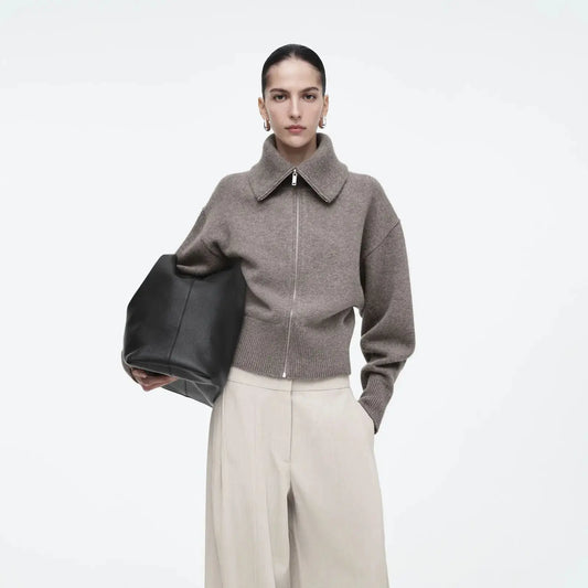 Ethereal Winter Cos Casual Knitted Zipper Sweater