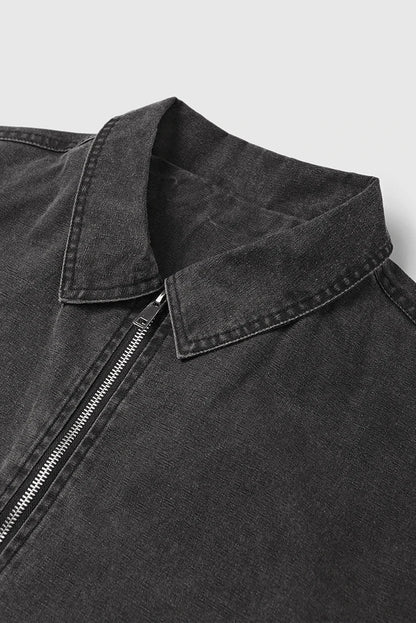 Vintage Turn-down Collar Windbreaker