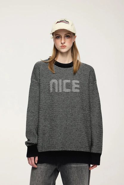 NICE Slogan Sweater