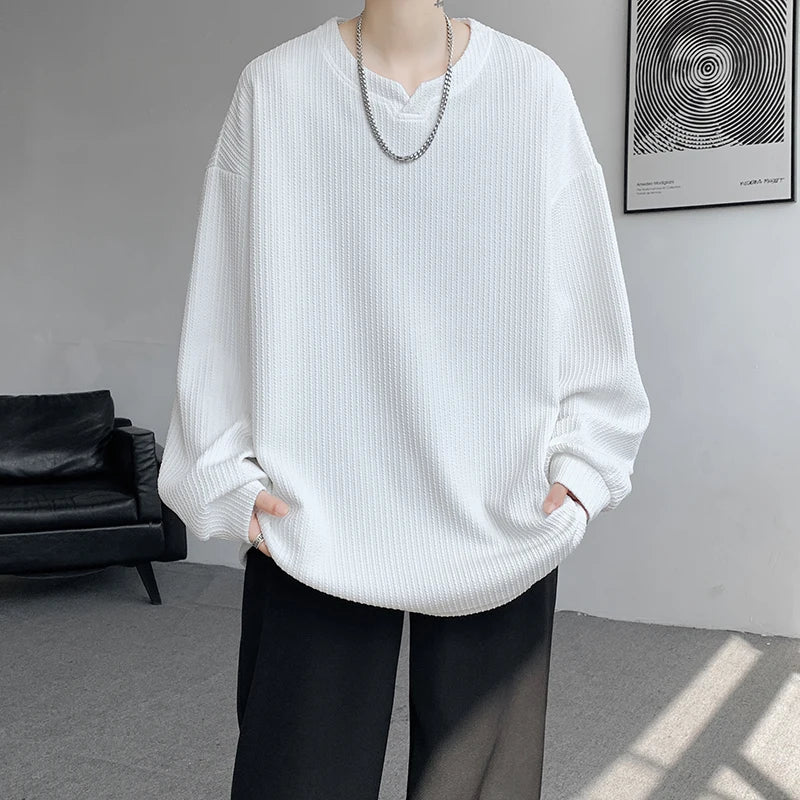Oversized Ribbed Knit Soft Boy Sweater