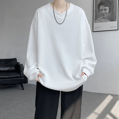 Oversized Ribbed Knit Soft Boy Sweater