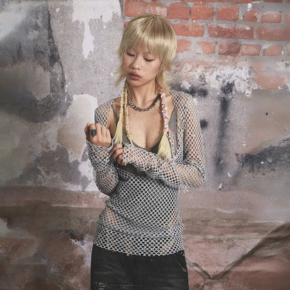 Vintage Grunge Distressed Knit Top