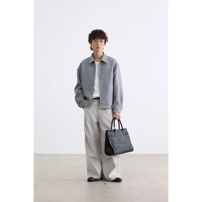Men Patchwork Loose Vintage Casual Retro Jacket