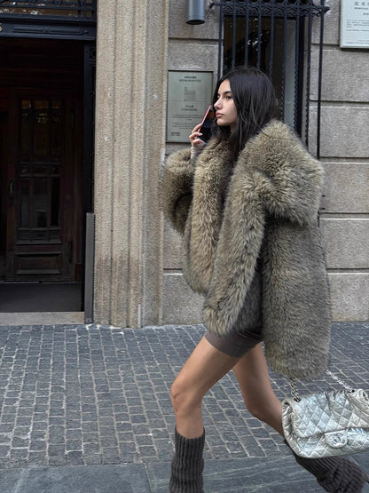 Luxury Warm Soft Faux Fur Jacket