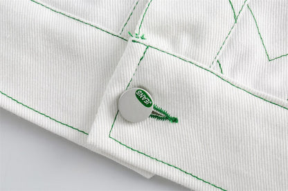 X Mark White Varsity Jacket