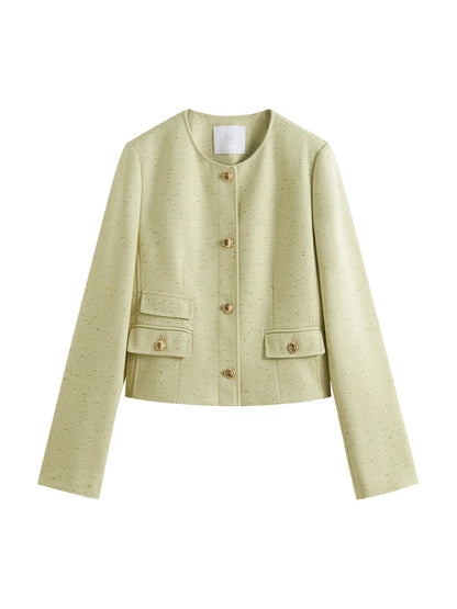 Women Chic Handsome Spring Tweed Jacket