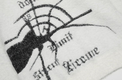 Spider Graphic Knitted Sweater
