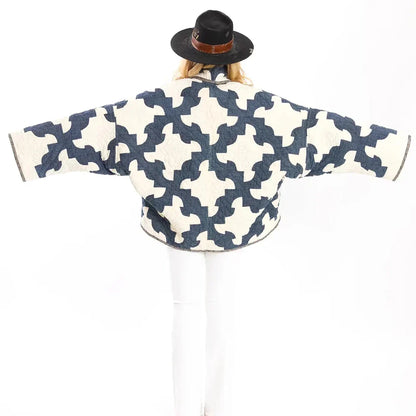 Durable Chic Colorblock Loose Lapel Jacket