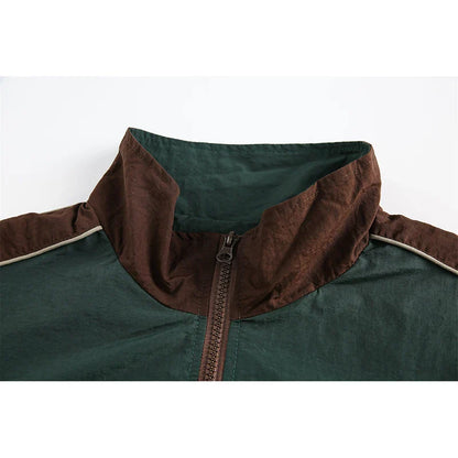 Vintage Patchwork Retro Windbreaker Jacket