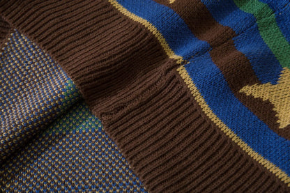 Vintage Striped Star Knitted Sweater