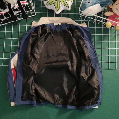 Patchwork Color Block Thin Jacket