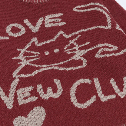 Cat's Cozy Club Sweater