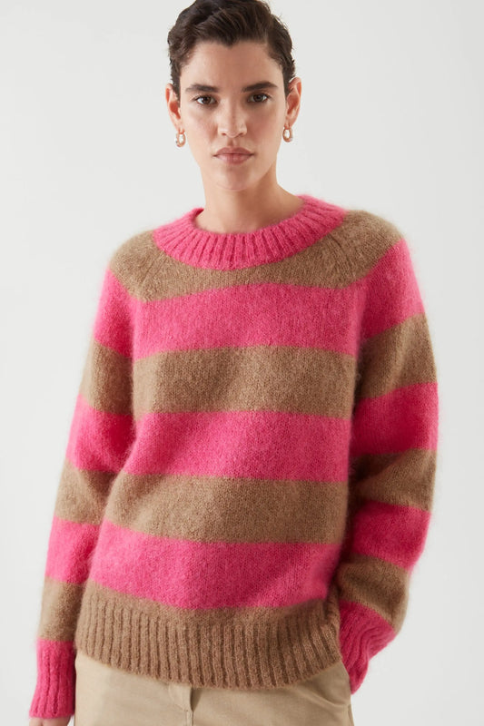Women Ethereal Striped Winter Casual Sweater