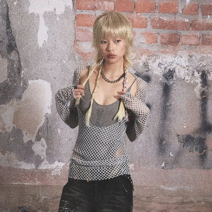 Vintage Grunge Distressed Knit Top