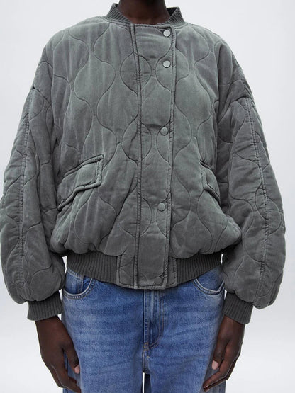 Textured Bomber Jacket