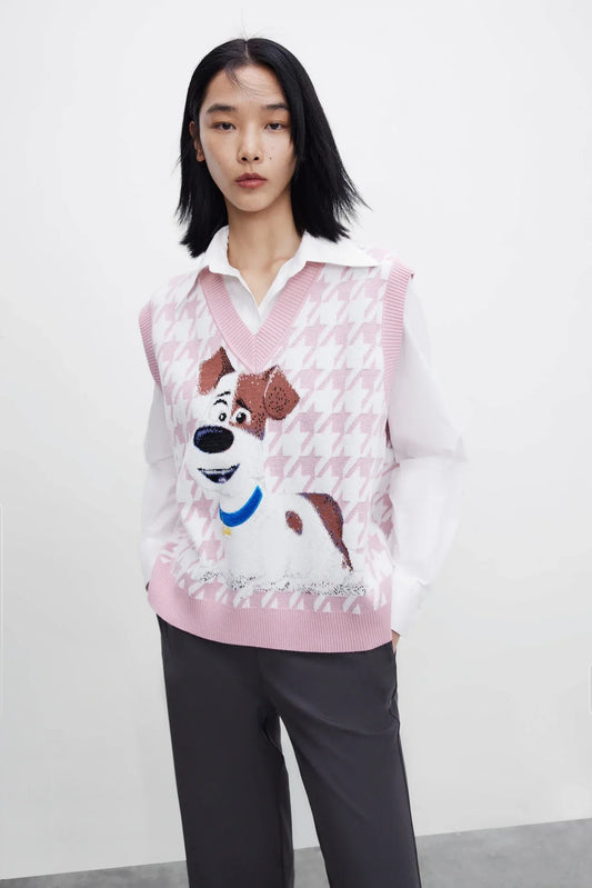 Women Cool Ethereal Cartoon Love Pet Sweater
