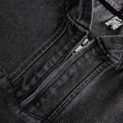 Embroidered Number Hooded Jacket
