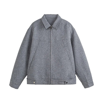 Men Patchwork Loose Vintage Casual Retro Jacket