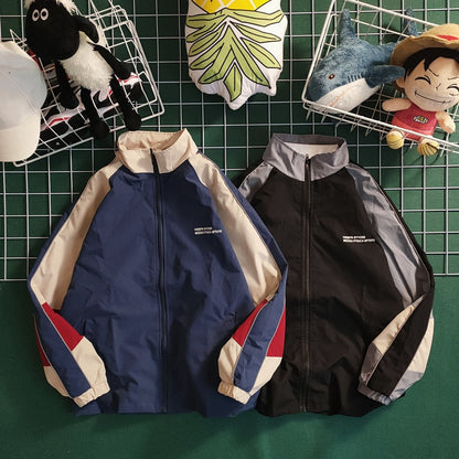 Patchwork Color Block Thin Jacket