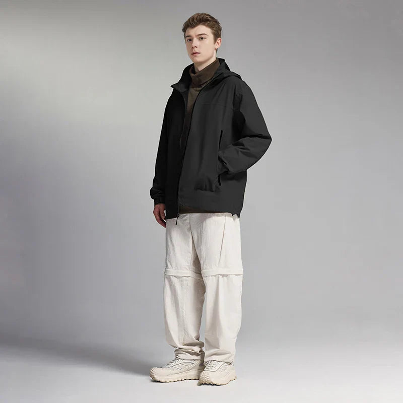 High-Collar Zipper Jacket