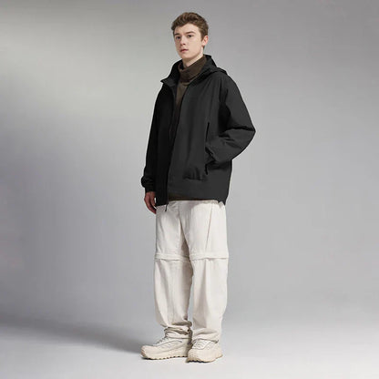 High-Collar Zipper Jacket