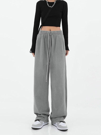 Versatile Wide-leg High Waist Sweatpants