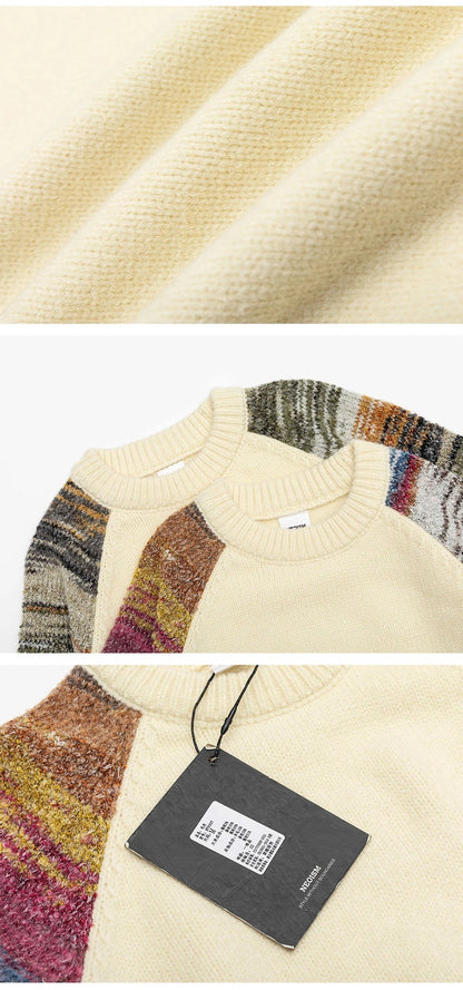 Textured Sleeve Knit Sweater