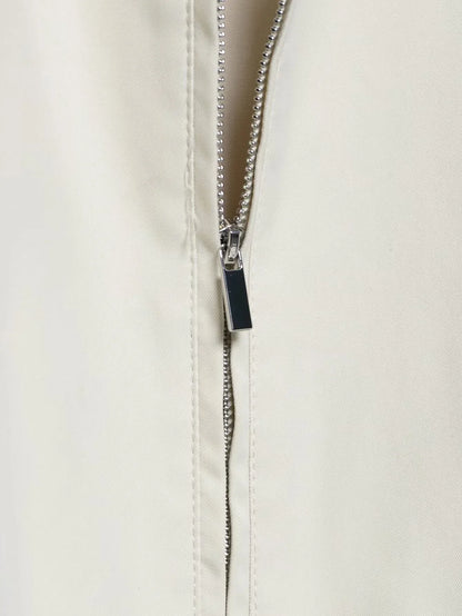 Fashionable Casual Loose Collar Zipper Jacket