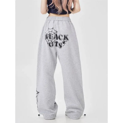 Y2K Spider Wide-Leg Sweatpants