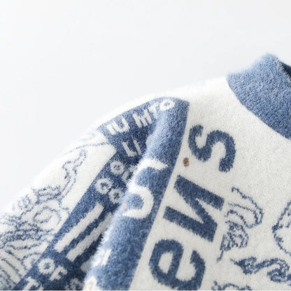 New Hip Hop Print Pullover Sweater