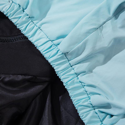 Retro Color Block Hooded Windbreaker Jacket