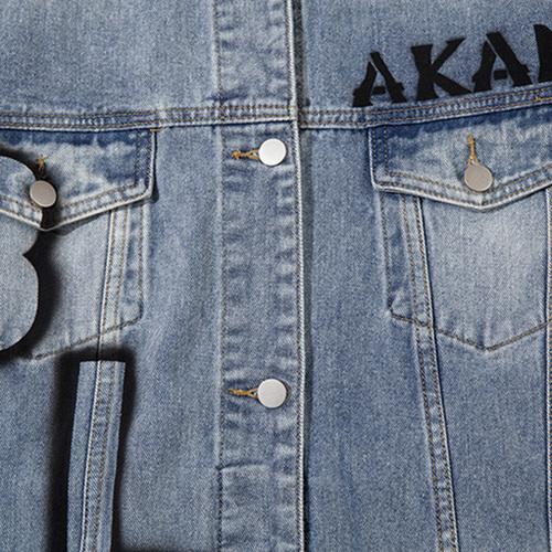 Retro Blue Washed Denim Jacket