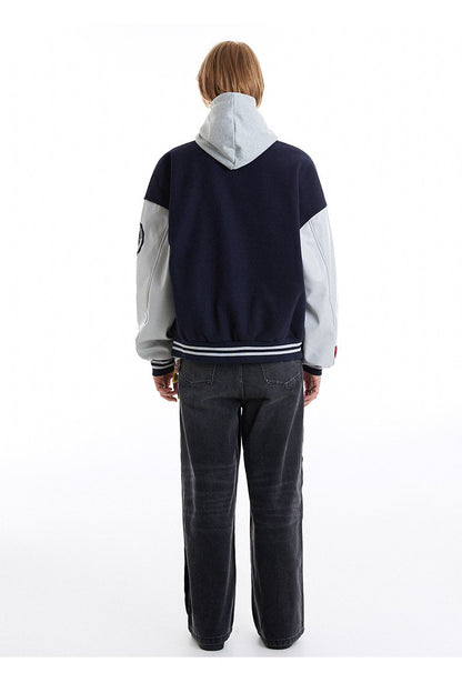 Y2K V-neck Varsity Jacket